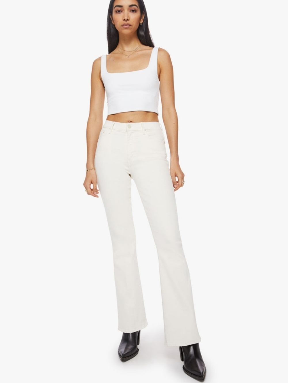 Mother Jeans High Waisted Weekender Skimp Marshmallow Flare Bootcut